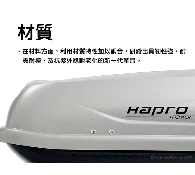 HAPRO TRAXER 8.6左右雙開車頂行李箱